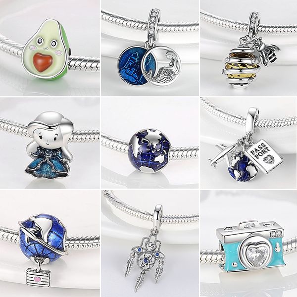 shiny 925 sterling silver plane earth beads moon charms clip clasp charms demon eyes bead fit pandora bracelet for women jewelry gift, Black
shiny 925 sterling silver plane earth beads moon charms clip clasp charms demon eyes bead fit pandora bracelet for women jewelry gift, Black