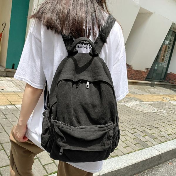 backpack hocodo solid color canvas women's college student female schoolbag for teenage girls big capacity travel bags
backpack hocodo solid color canvas women's college student female schoolbag for teenage girls big capacity travel bags