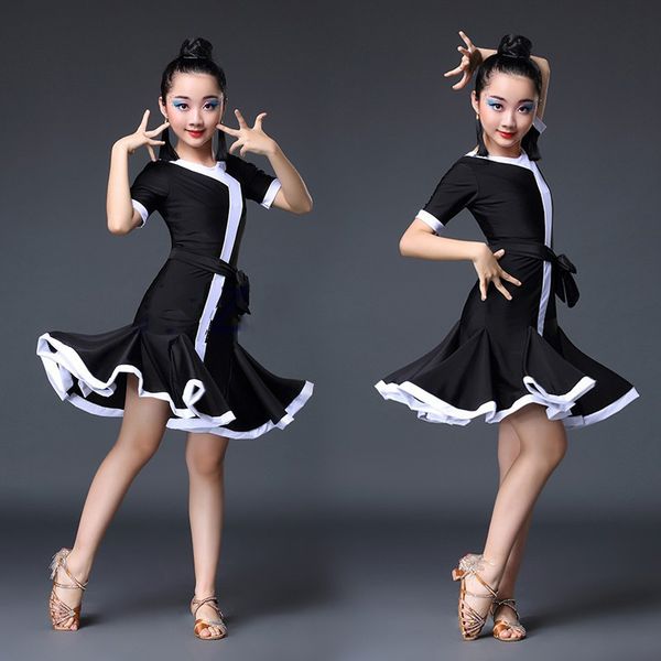 latin dance dress girl professional competition dancing dresses children kid salsa cha samba clothes practice show wear dn5037, Black;red
latin dance dress girl professional competition dancing dresses children kid salsa cha samba clothes practice show wear dn5037, Black;red