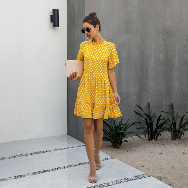black dress polka-dot women summer sundresses casual white loose fit clothes people 2021 yellow womens clothing everyday, Black;gray
black dress polka-dot women summer sundresses casual white loose fit clothes people 2021 yellow womens clothing everyday, Black;gray