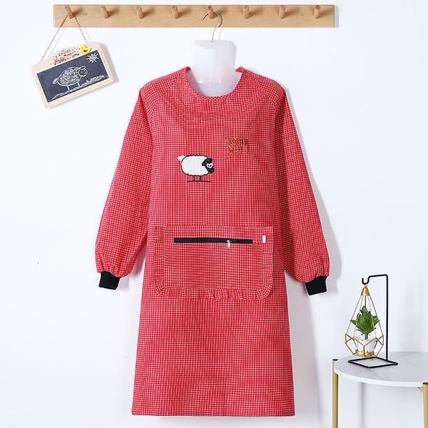 apron cotton cloth household long sleeved with large zipper pocket fashion smock female lovely anti wearing antifouling
apron cotton cloth household long sleeved with large zipper pocket fashion smock female lovely anti wearing antifouling