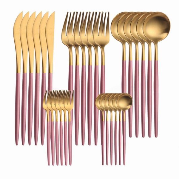 dinnerware sets western cutlery set stainless steel knife spoon fork tableware kitchen pink gold matte flatware
dinnerware sets western cutlery set stainless steel knife spoon fork tableware kitchen pink gold matte flatware