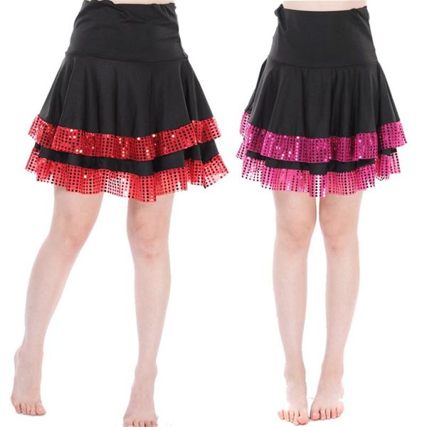 stage wear sequins skirt latin dance dress ginastica latina para mulher girls ballroom rumba dancewear, Black;red
stage wear sequins skirt latin dance dress ginastica latina para mulher girls ballroom rumba dancewear, Black;red