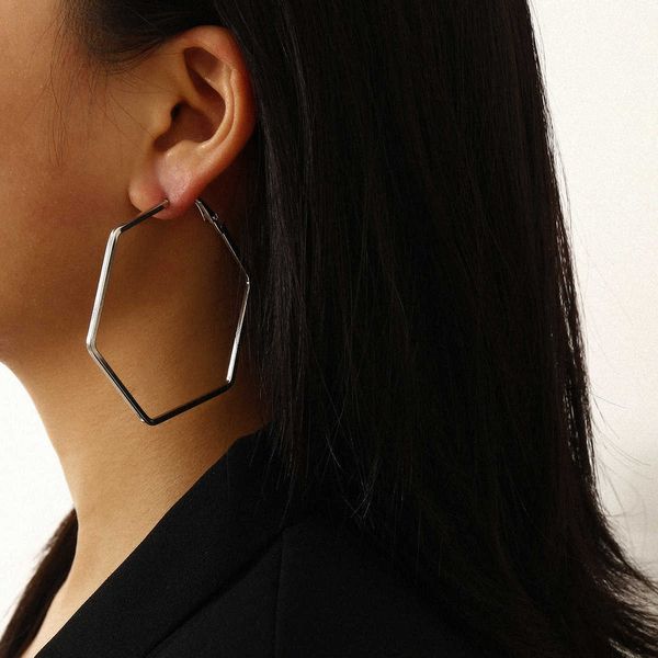 jewelry exaggeration geometry hip hop metal female personality square round outline set earrings, Silver
jewelry exaggeration geometry hip hop metal female personality square round outline set earrings, Silver