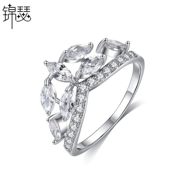 925 sterling silverboutique zirconium diamond ring jin se sheng di fashion korean copper inlaid simple women's crown gift, Golden;silver
925 sterling silverboutique zirconium diamond ring jin se sheng di fashion korean copper inlaid simple women's crown gift, Golden;silver