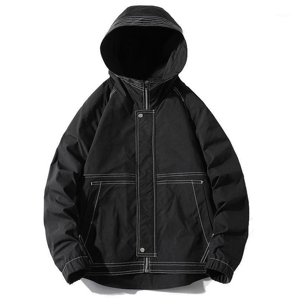 men's jackets fashion streetwear overalls bomber ribbons loose hip hop windbreaker hooded outwear, Black;brown
men's jackets fashion streetwear overalls bomber ribbons loose hip hop windbreaker hooded outwear, Black;brown