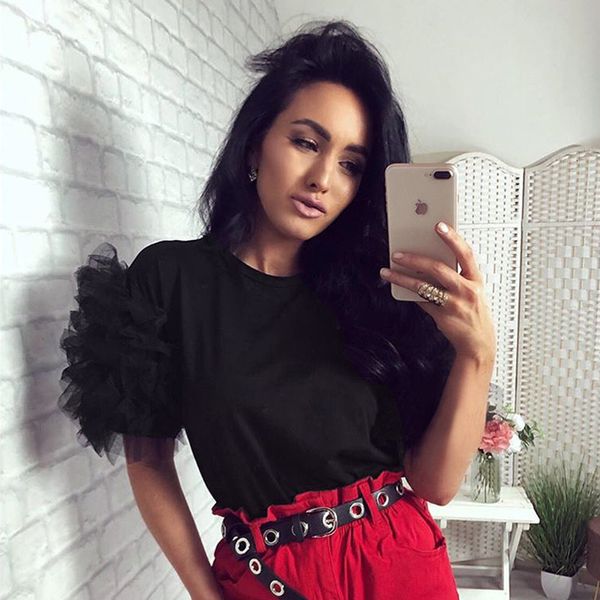 2021 summer fahison mesh short sleeve t shirt women o-neck casual solid new pd3u, White
2021 summer fahison mesh short sleeve t shirt women o-neck casual solid new pd3u, White