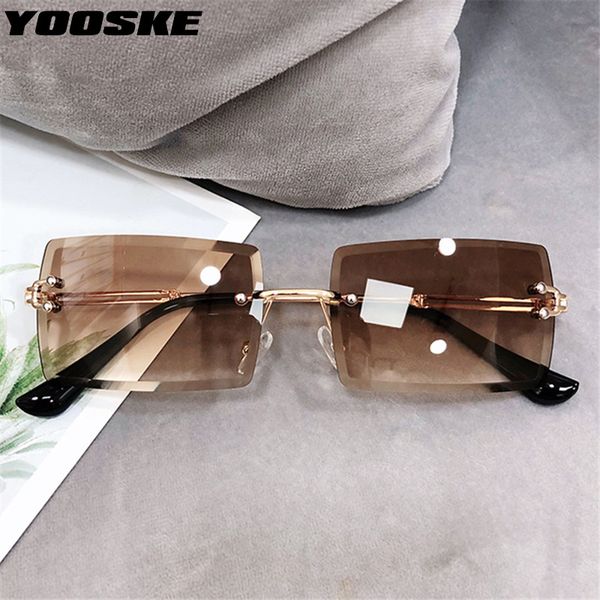 designer sunglasses yooske rimless rectangle fashion popular women men shades square sun glasses female summer traveling brown uv400, White;black
designer sunglasses yooske rimless rectangle fashion popular women men shades square sun glasses female summer traveling brown uv400, White;black