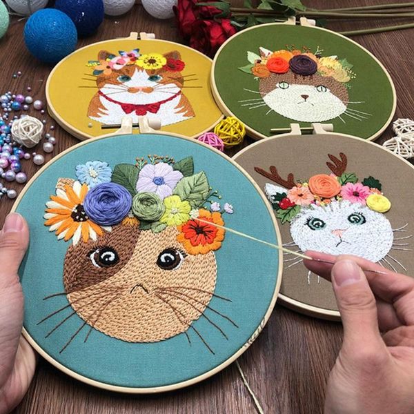 other arts and crafts cute cat flower animal patterns embroidery kit diy handcraft beginner round cross stitch sewing craft
other arts and crafts cute cat flower animal patterns embroidery kit diy handcraft beginner round cross stitch sewing craft