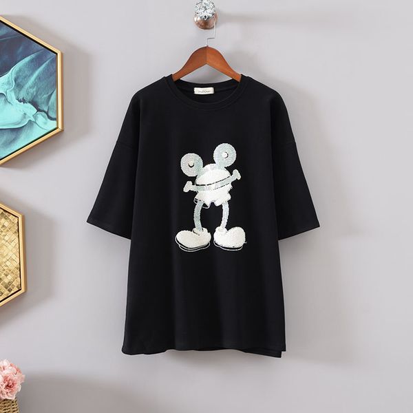 korean style brushed short sleeve t-shirt women personality cartoon patch diamond padded bottoming shirt plus size pullover tee, White
korean style brushed short sleeve t-shirt women personality cartoon patch diamond padded bottoming shirt plus size pullover tee, White