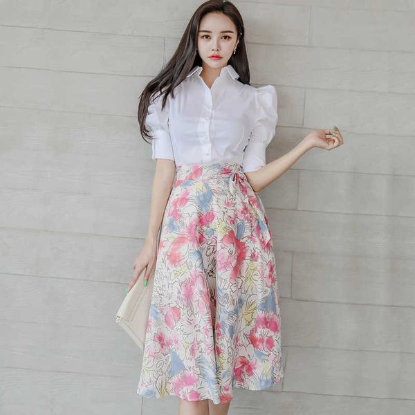 the two-piece suit korean version of the slim before and after two wear shirt printed skirt female 210603, White
the two-piece suit korean version of the slim before and after two wear shirt printed skirt female 210603, White