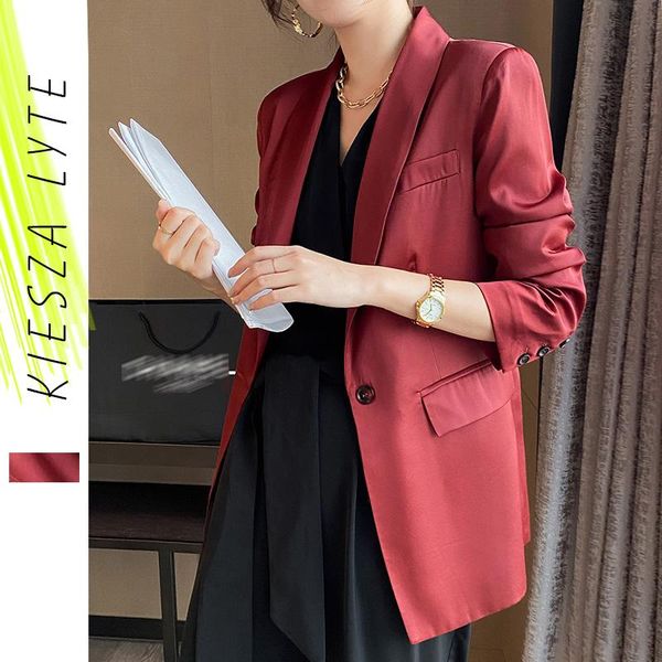 women's suits & blazers satin suit blazer 2021 spring summer elegant red long sleeve office lady jacket female, White;black
women's suits & blazers satin suit blazer 2021 spring summer elegant red long sleeve office lady jacket female, White;black