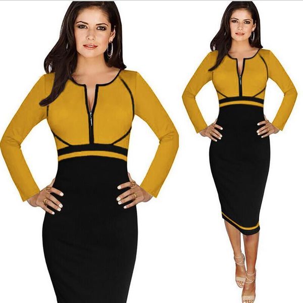 casual dresses plus size office dress lady nice shelves fashion o collar long sleeves splicing body stretch pencil and calf, Black;gray
casual dresses plus size office dress lady nice shelves fashion o collar long sleeves splicing body stretch pencil and calf, Black;gray