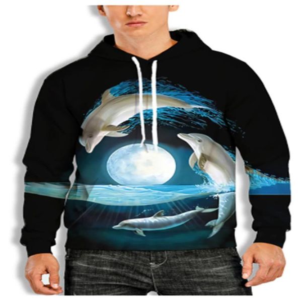 men's hoodies & sweatshirts spring and autumn cute animal sweatshirt pullover casual hoodie ocean elf fashion, Black 
men's hoodies & sweatshirts spring and autumn cute animal sweatshirt pullover casual hoodie ocean elf fashion, Black