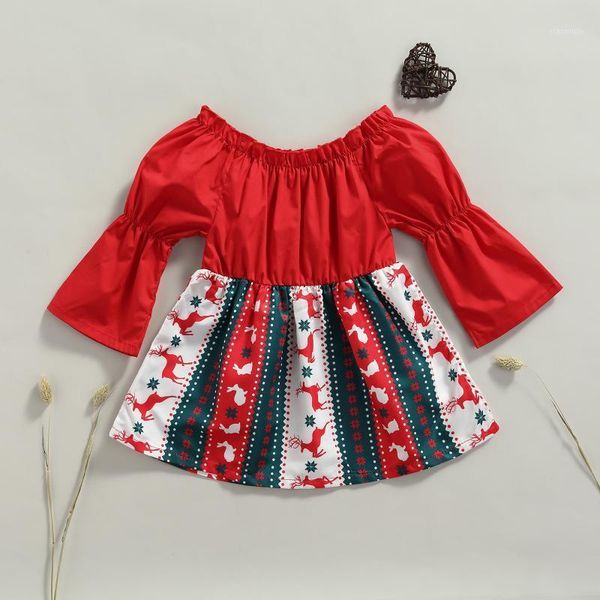 girl's dresses christmas toddler princess baby girl dress patchwork elk snowflake printing off shoulder long sleeve winter infant outfi, Red;yellow
girl's dresses christmas toddler princess baby girl dress patchwork elk snowflake printing off shoulder long sleeve winter infant outfi, Red;yellow