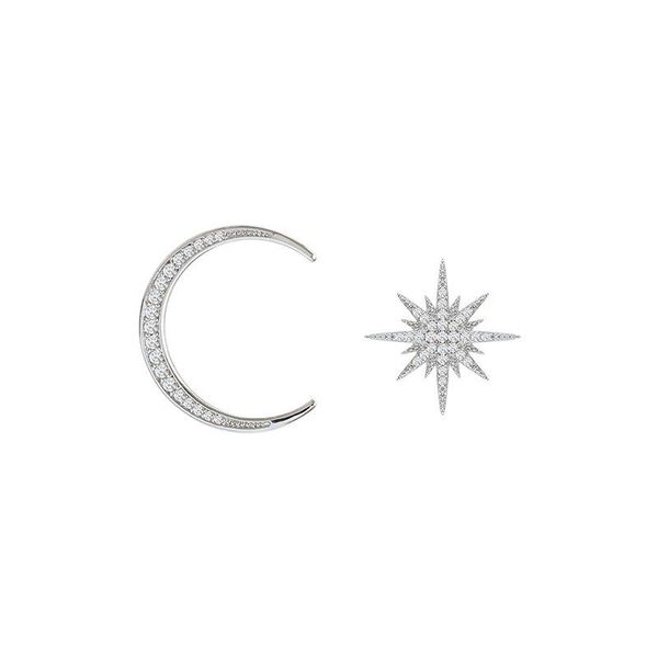 stud star moon simple elegant women's earrings korean version asymmetrical high sense asymmetric fashion prevent, Golden;silver 
stud star moon simple elegant women's earrings korean version asymmetrical high sense asymmetric fashion prevent, Golden;silver