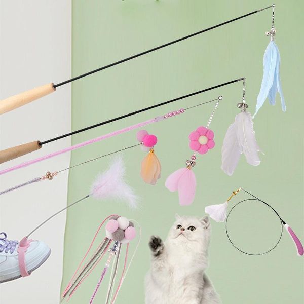 cat toys interactive toy stick feather with small bell hunting simulate fairy colorful teaser supplies
cat toys interactive toy stick feather with small bell hunting simulate fairy colorful teaser supplies
