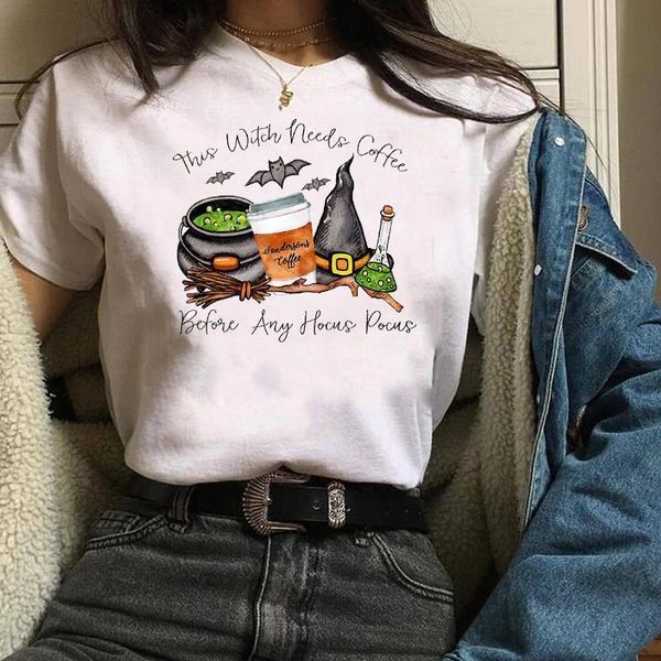 women print graphic witch coffee hat cute pumpkin thanksgiving autumn halloween lady shirt womens tees female t t-shirt, White
women print graphic witch coffee hat cute pumpkin thanksgiving autumn halloween lady shirt womens tees female t t-shirt, White