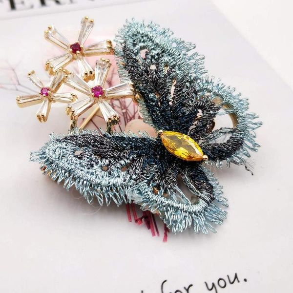 pins, brooches designer baguette cut floral deco blue fabric butterfly brooch gold tone yellow cz domed textile pin cloth art jewelry, Gray
pins, brooches designer baguette cut floral deco blue fabric butterfly brooch gold tone yellow cz domed textile pin cloth art jewelry, Gray