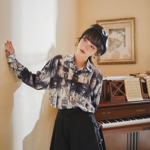 2021 new ink painting graffiti fall women long sleeve blouse shirts button up loose ladies fashion autumn clothes d9jz, White
2021 new ink painting graffiti fall women long sleeve blouse shirts button up loose ladies fashion autumn clothes d9jz, White