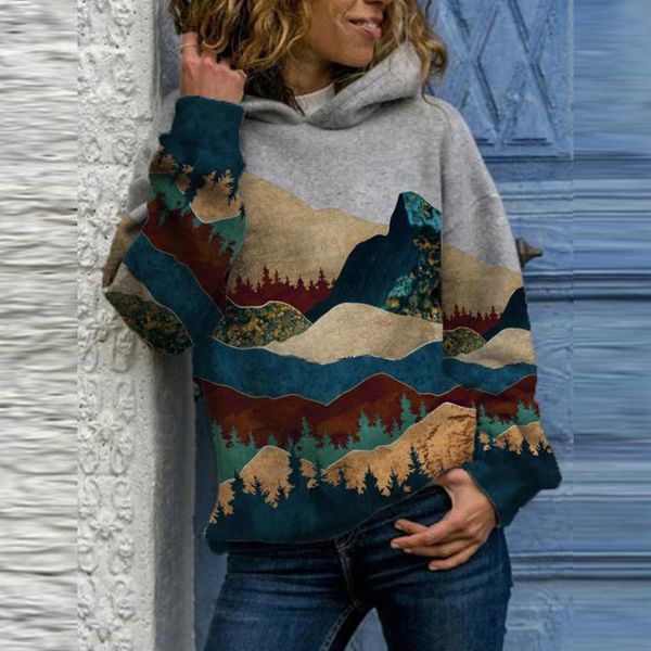 2021 new elegant mountain printed loose hoodies vintage harajuku hooded sweatshirts women spring casual tracksuit oversized pullover wv, Black
2021 new elegant mountain printed loose hoodies vintage harajuku hooded sweatshirts women spring casual tracksuit oversized pullover wv, Black