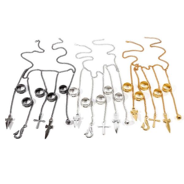 link, chain anime cartoon x kurapika cosplay costume prop metal ring accessories alloy fashion pendant fingerring, Black
link, chain anime cartoon x kurapika cosplay costume prop metal ring accessories alloy fashion pendant fingerring, Black
