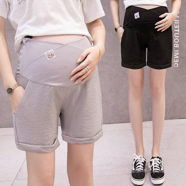 maternity bottoms summer thin section outer wear cotton linen shorts pregnant women pants sub-shorts for, White
maternity bottoms summer thin section outer wear cotton linen shorts pregnant women pants sub-shorts for, White