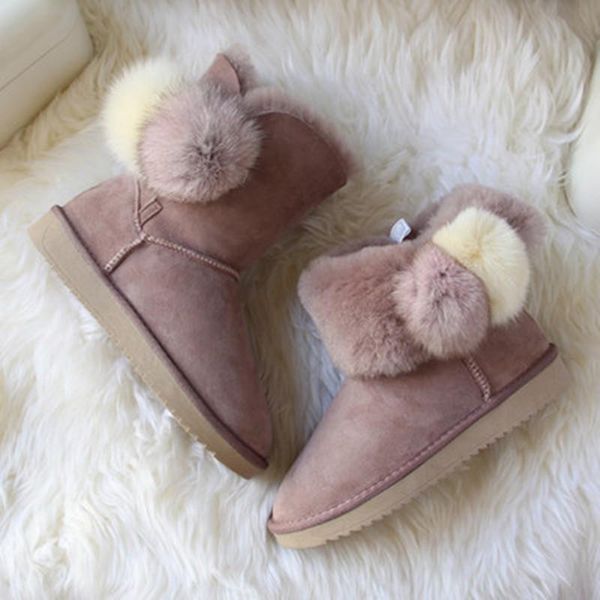 boots waterproof genuine sheepskin leather snow real fur 100% wool women winter, Black
boots waterproof genuine sheepskin leather snow real fur 100% wool women winter, Black