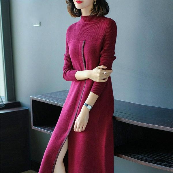 casual dresses women autumn winter vintage sweater dress female turtleneck full sleeve knit ladies loose oversized mid-calf p146, Black;gray
casual dresses women autumn winter vintage sweater dress female turtleneck full sleeve knit ladies loose oversized mid-calf p146, Black;gray