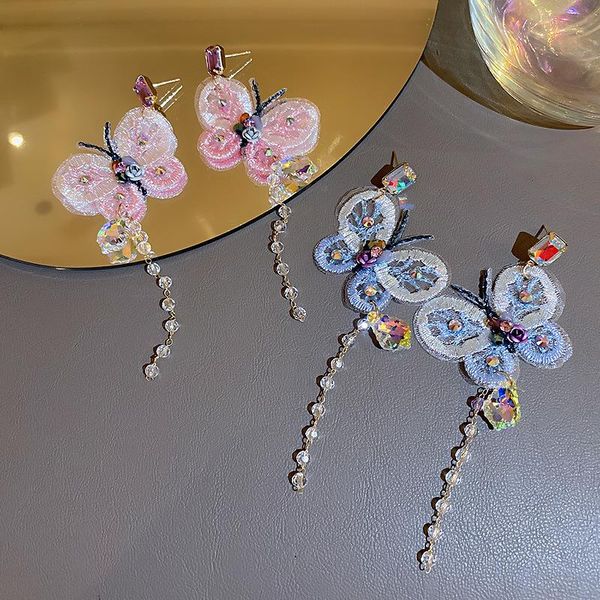 dangle & chandelier lovoacc fairy rainbow gradient butterfly earrings for women girls clear crystal tassel flowers wing drop bijoux femme, Silver
dangle & chandelier lovoacc fairy rainbow gradient butterfly earrings for women girls clear crystal tassel flowers wing drop bijoux femme, Silver