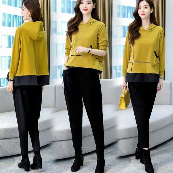 women's two piece pants 2021 spring autumn women fashion sports set long-sleeve hooded + high waisted casual harem suit y716, White
women's two piece pants 2021 spring autumn women fashion sports set long-sleeve hooded + high waisted casual harem suit y716, White