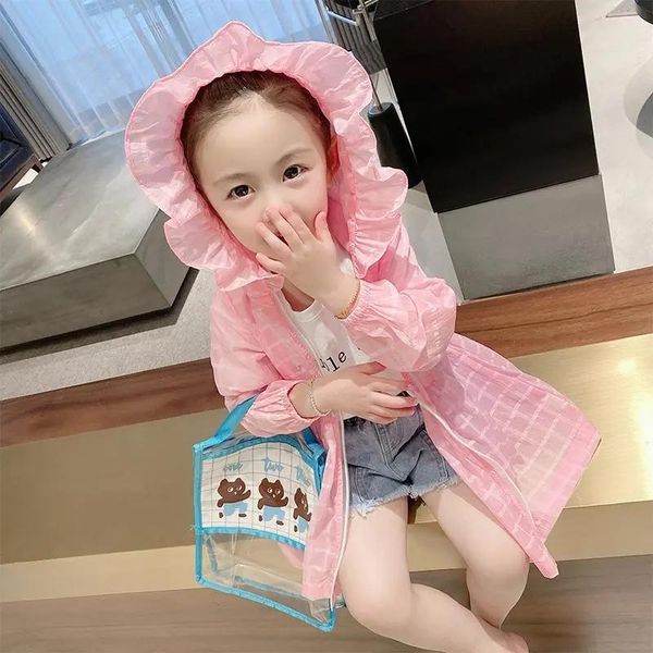 jackets baby kids girls sunscreen thin breathable hooded children's summer wear ultra coats p4850, Blue;gray
jackets baby kids girls sunscreen thin breathable hooded children's summer wear ultra coats p4850, Blue;gray