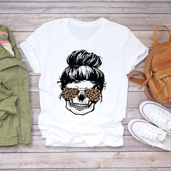 women cartoon skull leopard funny halloween fashion print lady t-shirts womens graphic t shirt ladies female tee t-shirt, White
women cartoon skull leopard funny halloween fashion print lady t-shirts womens graphic t shirt ladies female tee t-shirt, White