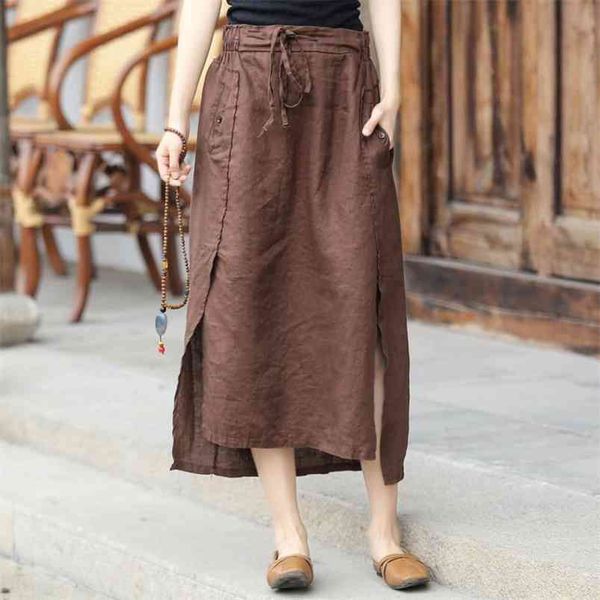 autumn women retro simple irregular skirt elastic band high waist casual loose a-line long 210527, Black
autumn women retro simple irregular skirt elastic band high waist casual loose a-line long 210527, Black
