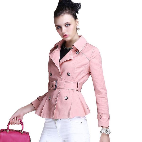 women's trench coats 2021 female elegant spring british style slim waist slimming temperament ruffled small short coat women autumn g11, Tan;black
women's trench coats 2021 female elegant spring british style slim waist slimming temperament ruffled small short coat women autumn g11, Tan;black