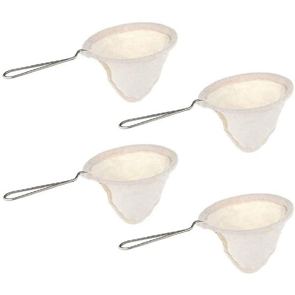 coffee filters -4 pieces flannel cloth filter bag with stainless steel handle for home kitchen cafe
coffee filters -4 pieces flannel cloth filter bag with stainless steel handle for home kitchen cafe