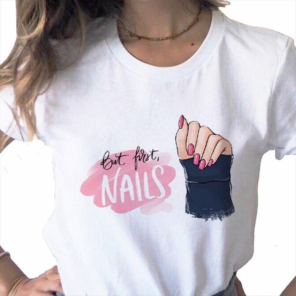 fingernail nail art printed 90s womens t shirt print casual basis o collar white short sleeve shirt,drop ship
fingernail nail art printed 90s womens t shirt print casual basis o collar white short sleeve shirt,drop ship