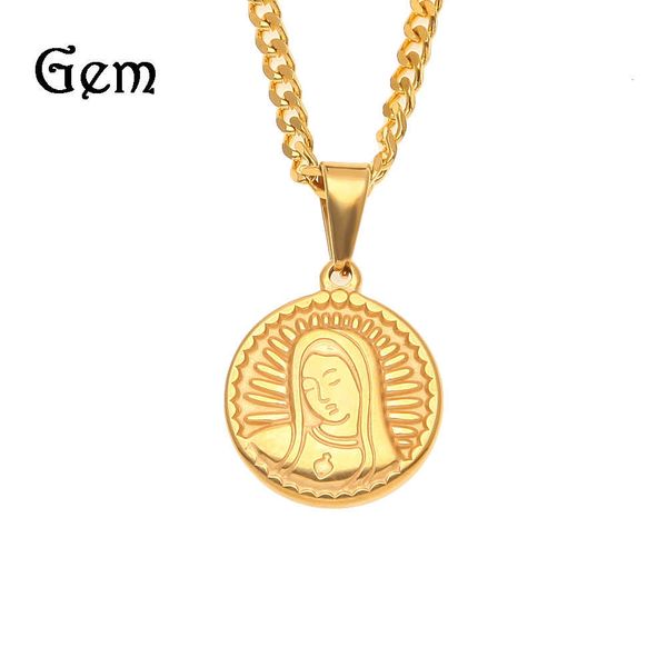 mini round virgin mary pendant men's and women's hip hop pendant stainless steel jewelry, Silver
mini round virgin mary pendant men's and women's hip hop pendant stainless steel jewelry, Silver