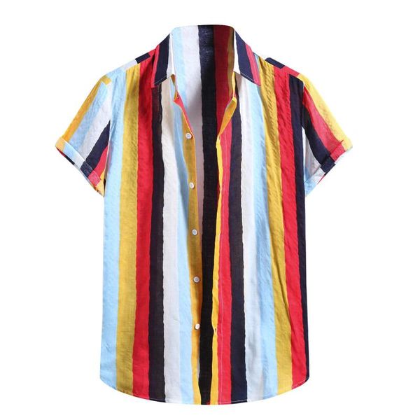 men's casual shirts summer fashion cotton linen stripe print short sleeve button shirt blouse holiday home travel camisas, White;black
men's casual shirts summer fashion cotton linen stripe print short sleeve button shirt blouse holiday home travel camisas, White;black