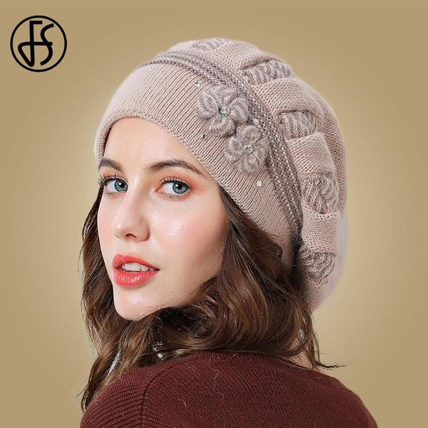fs winter hats for women berets fur beanies warm knitted hat double layer flower snow caps bonnet femme skullies, Blue;gray
fs winter hats for women berets fur beanies warm knitted hat double layer flower snow caps bonnet femme skullies, Blue;gray