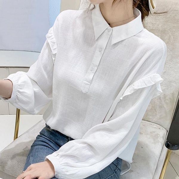 women's blouses & shirts long sleeve white blouse women blusas mujer de moda 2021 turn down collar shirt blusa e384
women's blouses & shirts long sleeve white blouse women blusas mujer de moda 2021 turn down collar shirt blusa e384