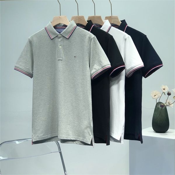 summer tangjia cotton embroidered small label polo shirt fashion casual men's t-shirt, White;black
summer tangjia cotton embroidered small label polo shirt fashion casual men's t-shirt, White;black