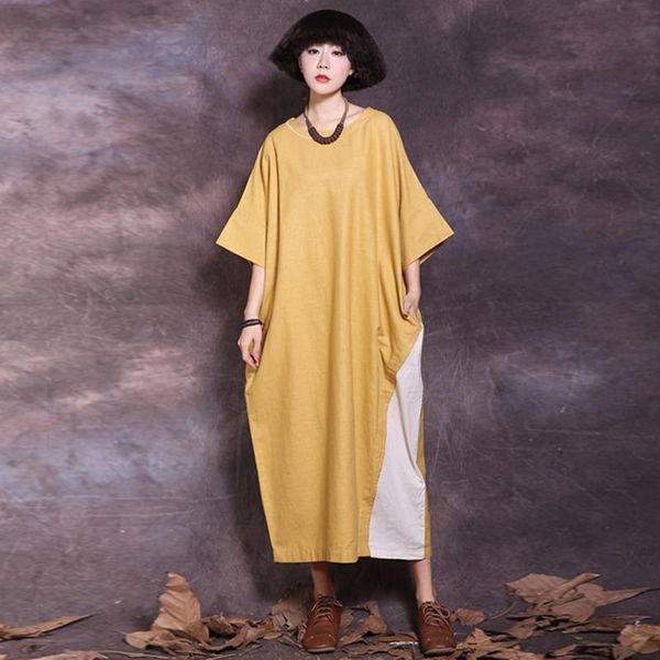casual dresses johnature 2021 summer cotton linen dress women embroidery long robe vintage loose o-neck batwing sleeve plus size, Black;gray
casual dresses johnature 2021 summer cotton linen dress women embroidery long robe vintage loose o-neck batwing sleeve plus size, Black;gray
