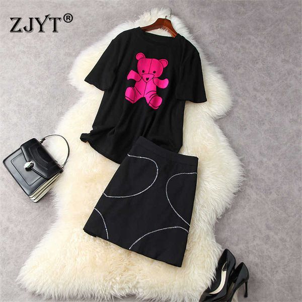 high street fashion casual summer outfits women short sleeve loose cartoon t shirt and beading skirt suit sets 210601, White
high street fashion casual summer outfits women short sleeve loose cartoon t shirt and beading skirt suit sets 210601, White