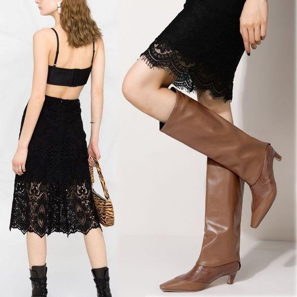 boots women's knee length 2021 autumn winter selling fashion high-heeled leather personalized simple and versatile boot, Black
boots women's knee length 2021 autumn winter selling fashion high-heeled leather personalized simple and versatile boot, Black