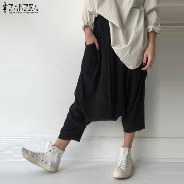 women's pants & capris zanzea solid long harem trousers 2021 women wide legs pantalon casual elastic waist loose drop crotch sweatpants, Black;white
women's pants & capris zanzea solid long harem trousers 2021 women wide legs pantalon casual elastic waist loose drop crotch sweatpants, Black;white