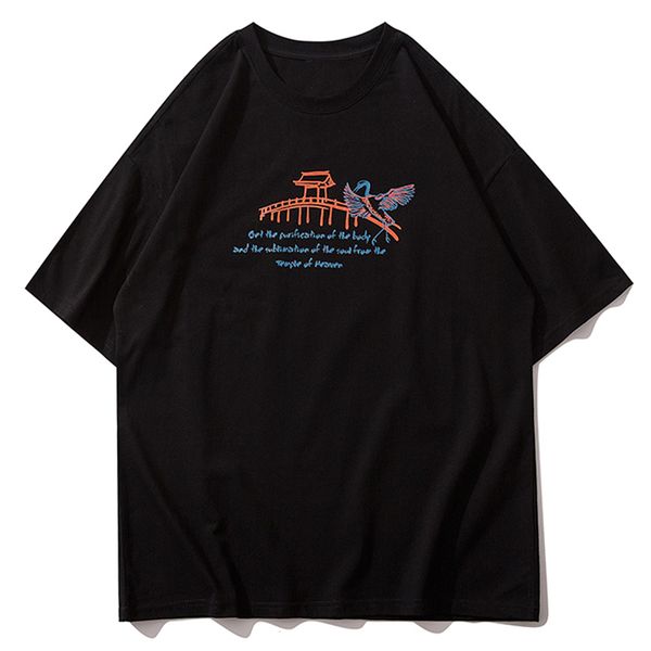 streetwear new t-shirt crane flower brie print tshirts 2021 summer harajuku cotton short sleeve shirts casual tees da33, White;black
streetwear new t-shirt crane flower brie print tshirts 2021 summer harajuku cotton short sleeve shirts casual tees da33, White;black
