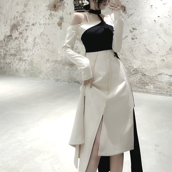 spring patchwork dress women elegant designer party midi dress female high street harujuku korean one-piece dress women for wo, White;black
spring patchwork dress women elegant designer party midi dress female high street harujuku korean one-piece dress women for wo, White;black