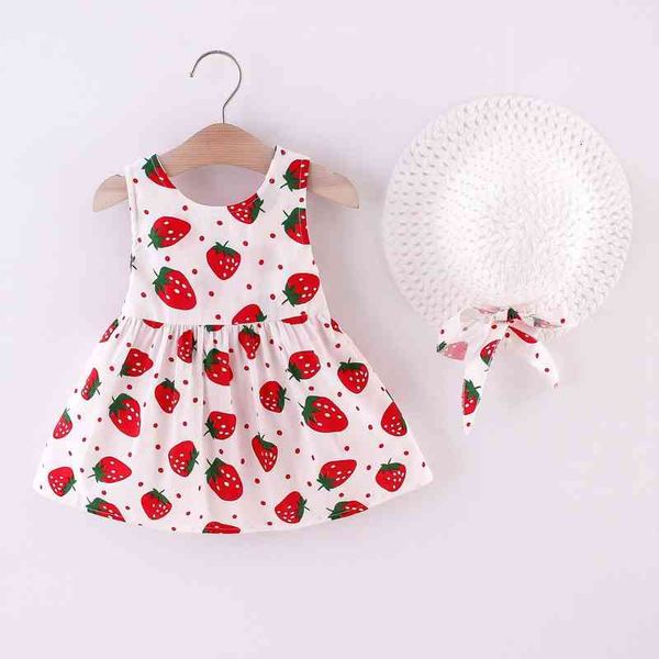 toddler baby kids girls dress strawberry printed bowknot princess dress hat set sleeveless summer beach party dresses vestidos, Red;yellow
toddler baby kids girls dress strawberry printed bowknot princess dress hat set sleeveless summer beach party dresses vestidos, Red;yellow