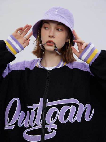 women's jackets embroid thin light baseball bomber jacket uniform for spring&autumn couple coat boyfriend style varsity, Black;brown
women's jackets embroid thin light baseball bomber jacket uniform for spring&autumn couple coat boyfriend style varsity, Black;brown
